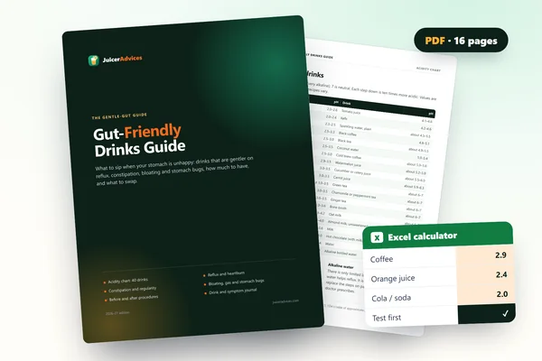 Gut-Friendly Drinks Guide: the printable guide and its Excel calculator