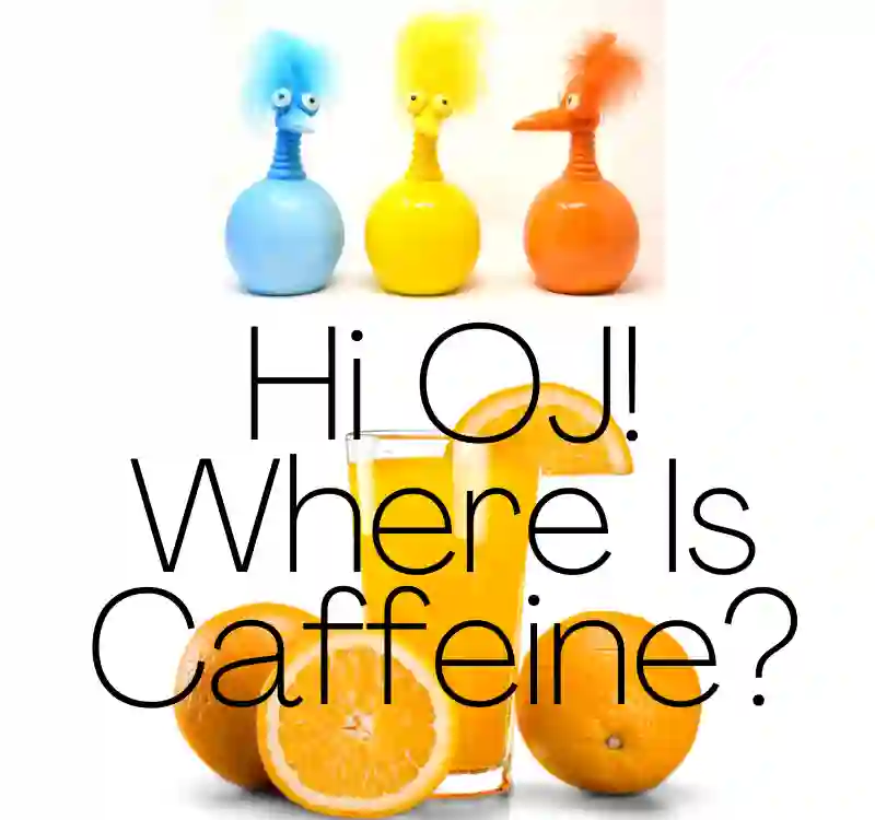 Orange juice caffaine