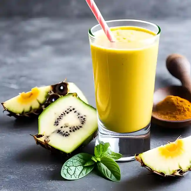 Anti-Inflammatory Smoothie with Pineapple and Turmeric