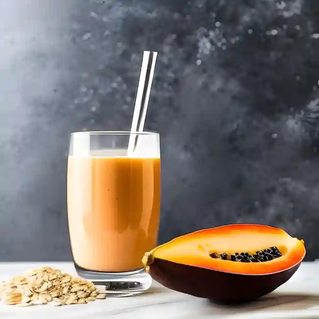 Gut-Healing Smoothie with Papaya and Oat Milk