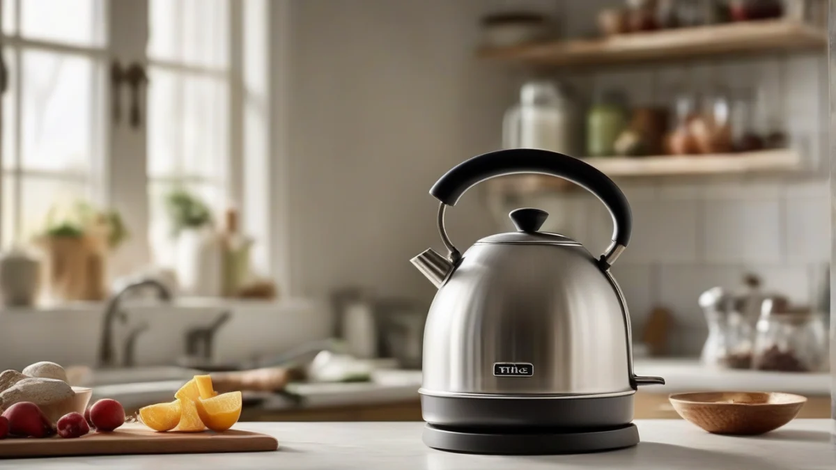 metal kettle showing visible mineral deposits and moisture inside